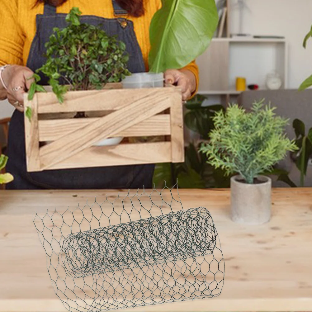 

1 Roll Garden Fence Mesh Sturdy Iron Chicken Net For Poultry Coop Flower Arrangement Floral Supply Iron Mesh Chicken Wire Fence