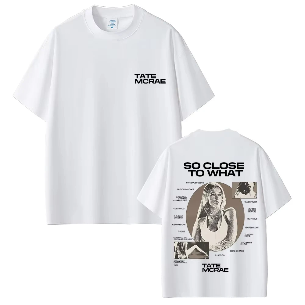 เสื้อยืดลำลองสำหรับผู้ชายและผู้หญิงเทท แม็คเรย์ ใกล้เคียงกับเสื้อยืดมิส โพสเซนชั่น เสื้อยืดแฟชั่นลายอัลบั้มเพลง