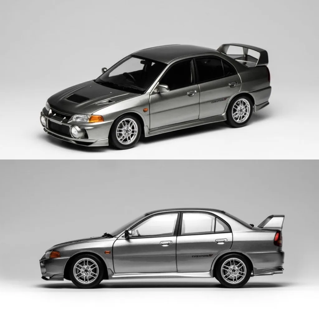 MOTORHELIX Diecast Model 1:18 Lancer Evolution IV EVO Metal Material Car Model Static Display Collection