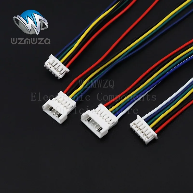 10PCS Jst Wire Cable Connector JST 1.25mm Micro Male Female Connector Jack Plug Connectors 15CM 2P 3P 4P 5P 6Pin 15CM 150MM