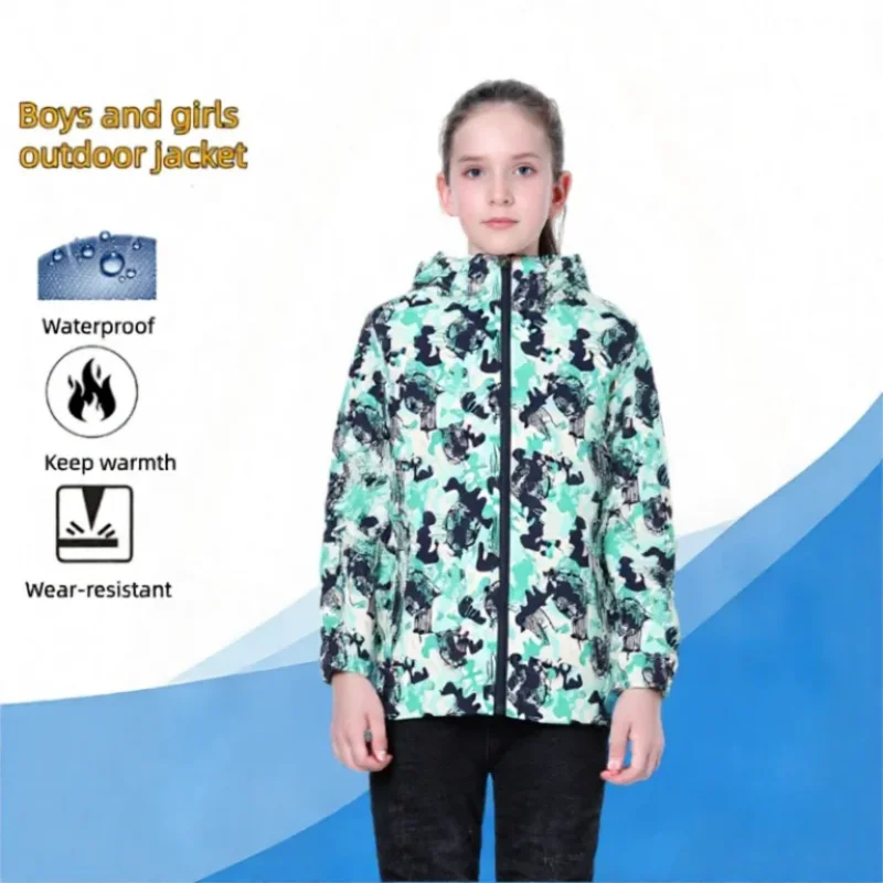 Dubbped Boys Girls Stormtrooper Rain Clothes Spring Autumn  Children's Windproof Jackets Outdoor Sports Clothes for kids