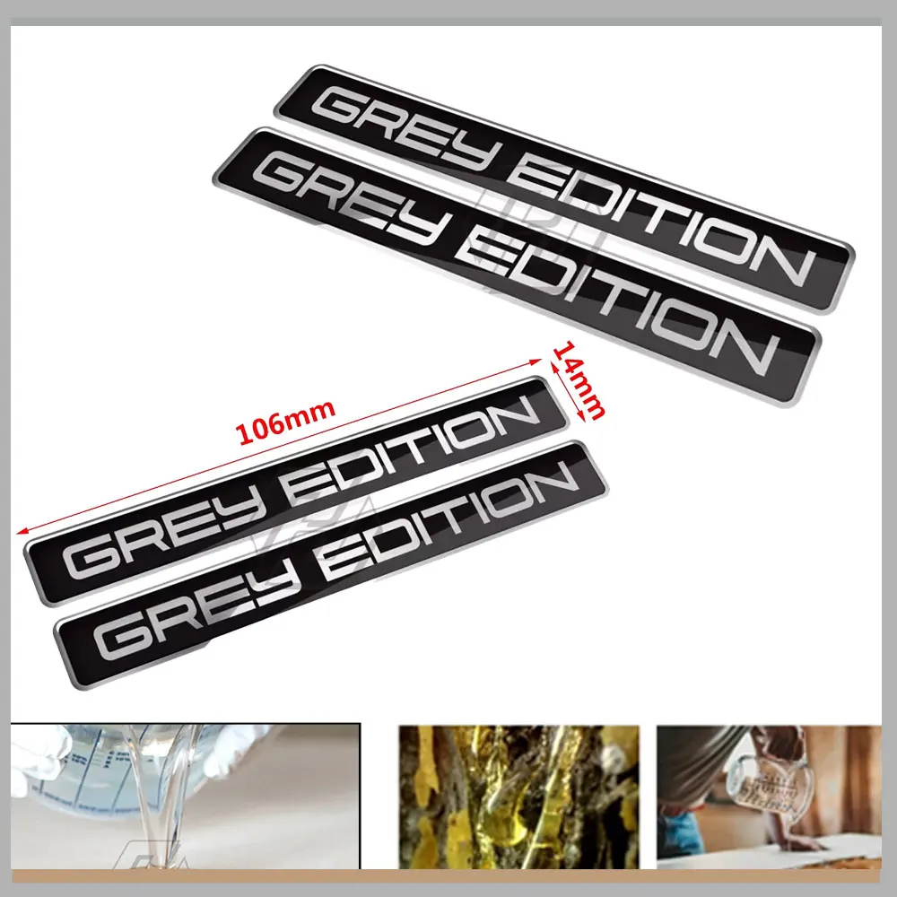 

For Triumph BMW Honda Suzuki Kawasaki Yamaha Ducati Aprilia Motor Sticker 3D Motorcycle Grey Edition Sticker