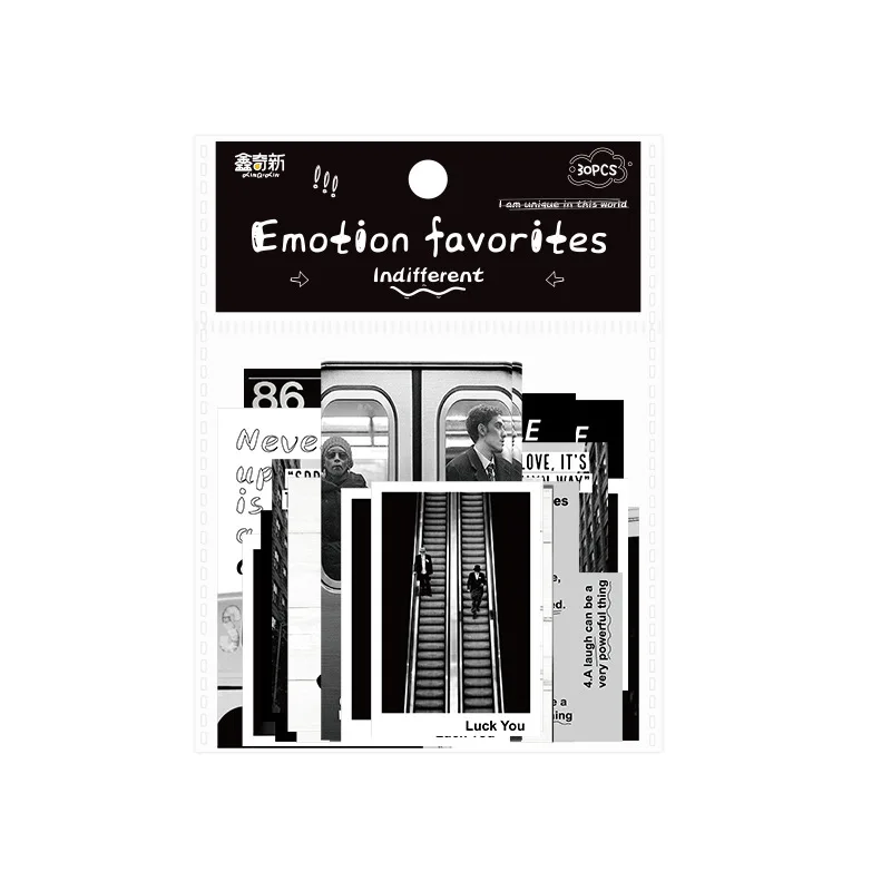 30Pcs Emotion Collection Series Sticker Pack ins Korean Style Romantic Decorative Journal Material Stickers