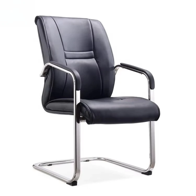 

✗x Modern Luxury Desk Chair Business Black Leather Office Chair Executive With Steel Leg Office Furniture&