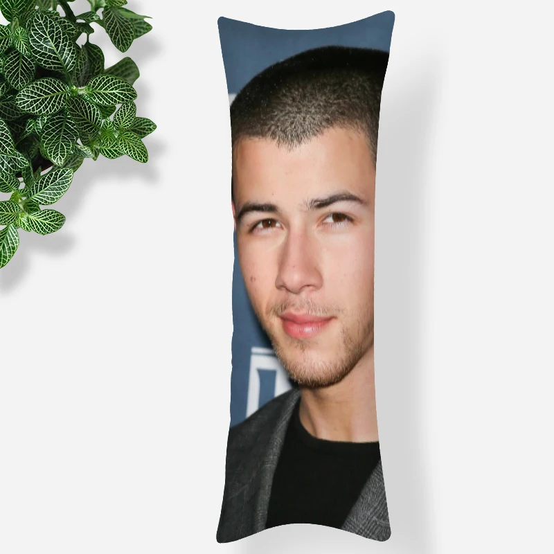 Nick Jonas Dakimakura Hugging Body Pillow Case DIY Custom Throw Cushion Pillow Cover 7 Sizes