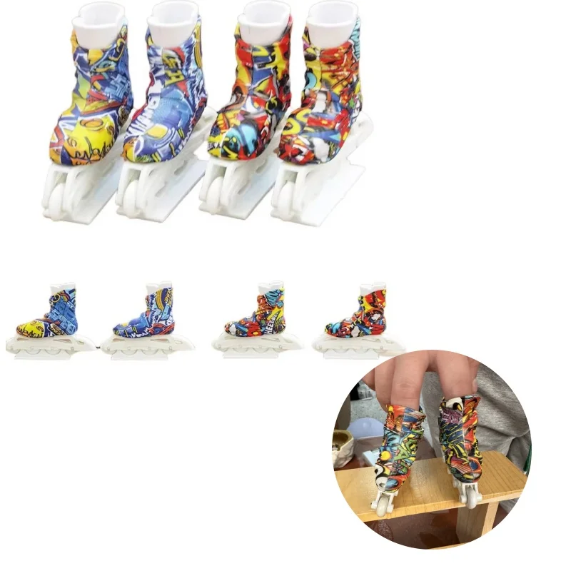 Mini Finger Skate Shoe Toys Funny Cultivate Kids Hands-on Ability Party Interactive Educational Creative Birthday Gift Toy