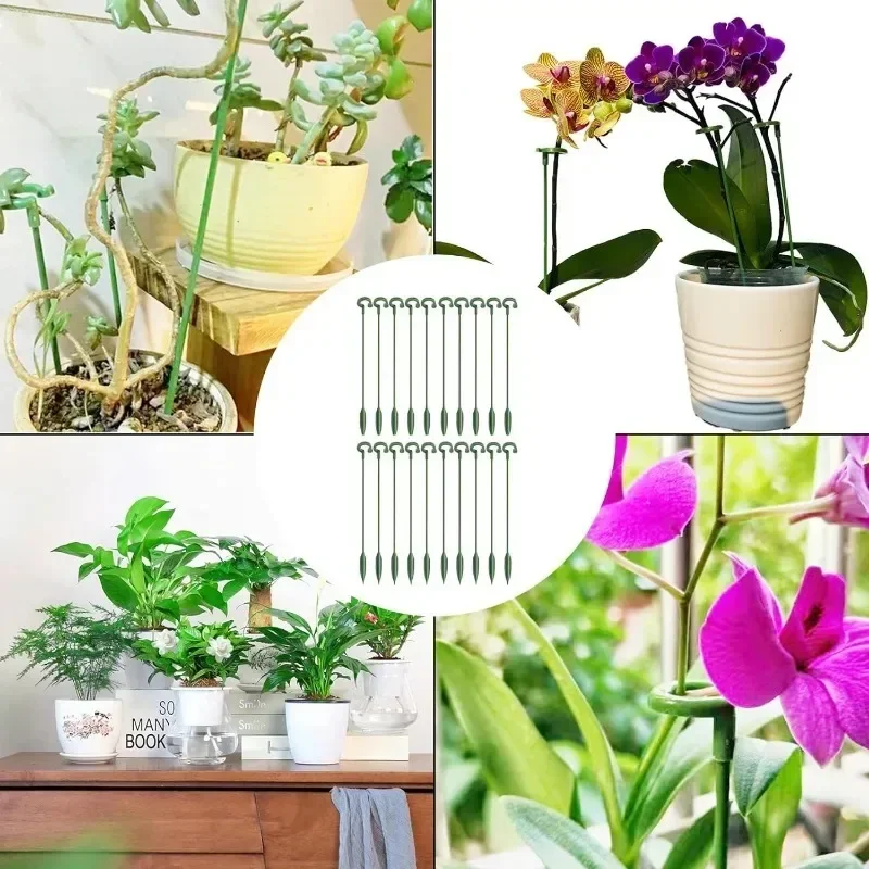 10/1pcs Plastic Plant Supports Sticks Flower Stand Reusable Protection Fixed Tools Gardening Supplies Vegetable Holder Bracket