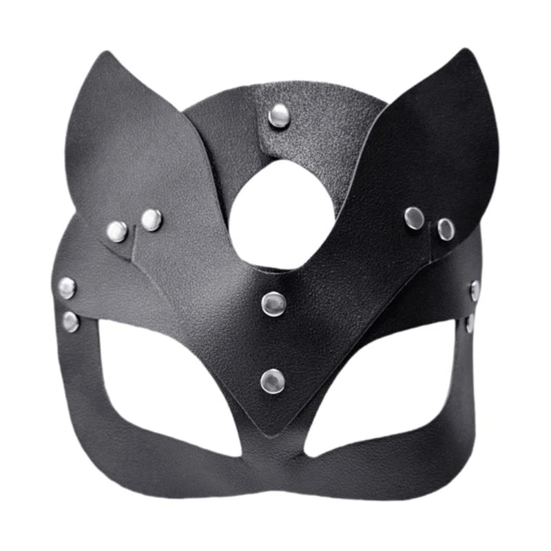 5asd Breathable Adjustable Catwomen Party Mask PU Leather Costume Accessory Masquerades Mask For Roleplay Cosplay
