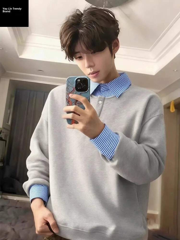 

Мужская зимняя толстовка с воротником-стойкой, на флисовой подкладке, с длинными рукавами, в стиле пэчворк, повседневная, дышащая, из полиэфирного волокна, с длинными рукавами