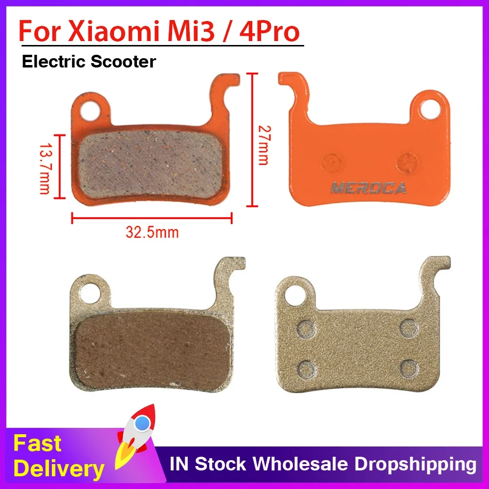 Xtech Hydraulic Disc Brake Pads for Xiaomi Mi3 Electreic Scooter 4 Pro Semi-Metal Ceramic Disc Brake Pads Accessories 1Pairs