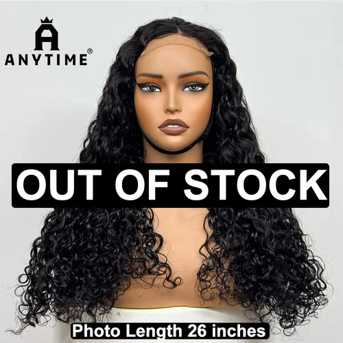 Pelucas con cierre de encaje transparente 4x4 de densidad 250%, pelucas de cabello humano ondulado con agua, pelucas rizadas onduladas de cabello humano para mujeres negras