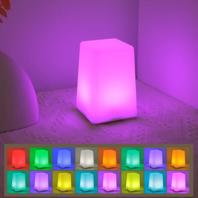 

Популярная светодиодная RGB-подсветка, 5 В, 1 А, перезаряжаемая по USB настольная лампа, романтическое окружающее освещение для дома, украшение для кофейного бара, Прямая поставка