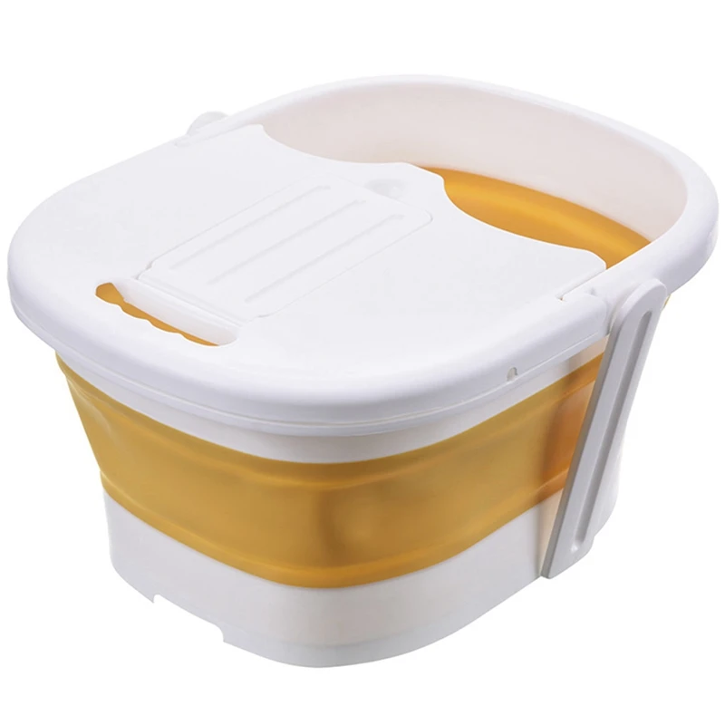 

AT14 Collapsible Footbath Massage Bucket Foot Soaking Bucket Folding Basin Sauna Spa Footbath Basin With Lid Bathtub