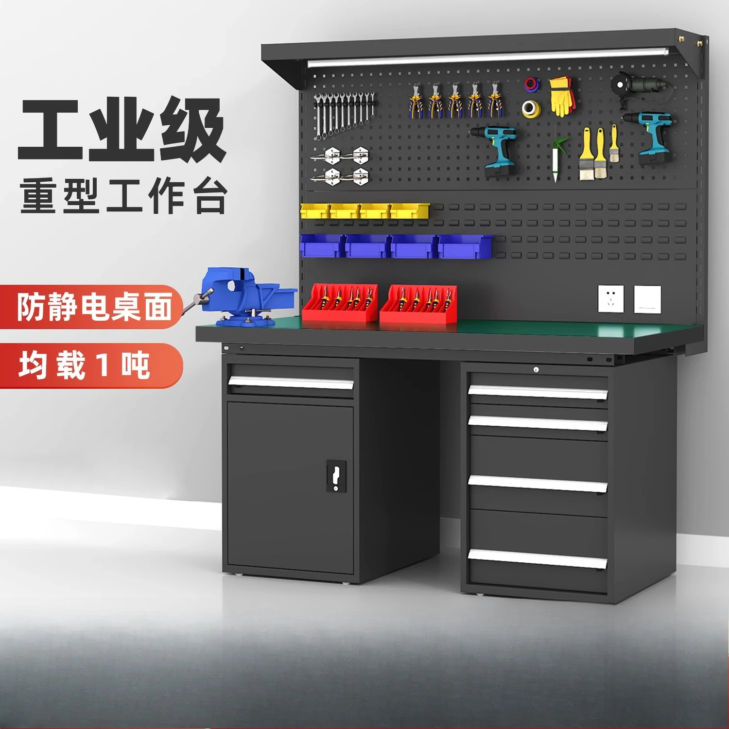 

Heavy duty workbench Anti-static maintenance table Tool table Workshop console Factory stainless steel test bench
