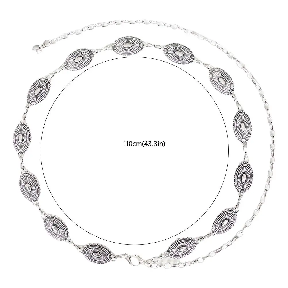 جديد العرقية نمط الرجعية الخصر البوهيمي تنوعا حزام على شكل سلسلة فستان المرأة الراقية مع حزام ملحقات السلسلة