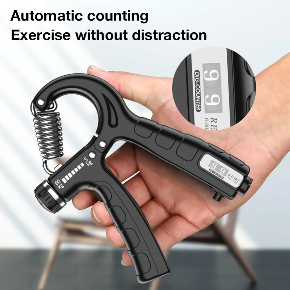 New 5-60kg Adjustable R-Type Hand Training Device Forearm Exerciser Hand Grip Trainer Finger Exerciser Finger Strength Amplifier