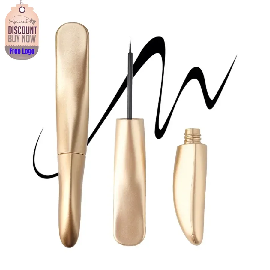 Custom Gold Spoon Tube Matte Eyeliner Waterproof Long Lasting Non-smudged Extremely Fine Liquid Eyeliner Bulk Makeup