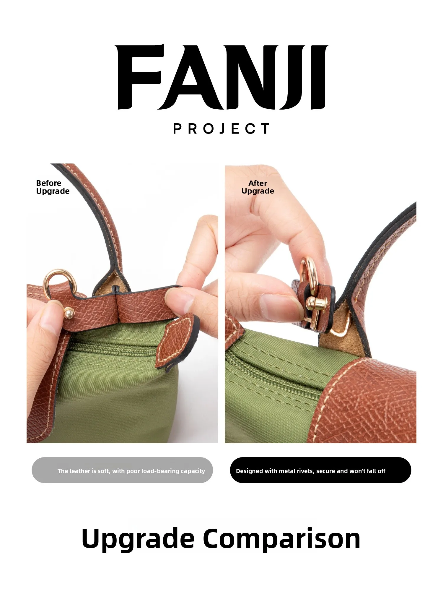 Fanyi Planning Dumpling Shaped Bag Strap No Punching Required Accessory for Longxiang Dumpling Bag 2023 Spring Fashion