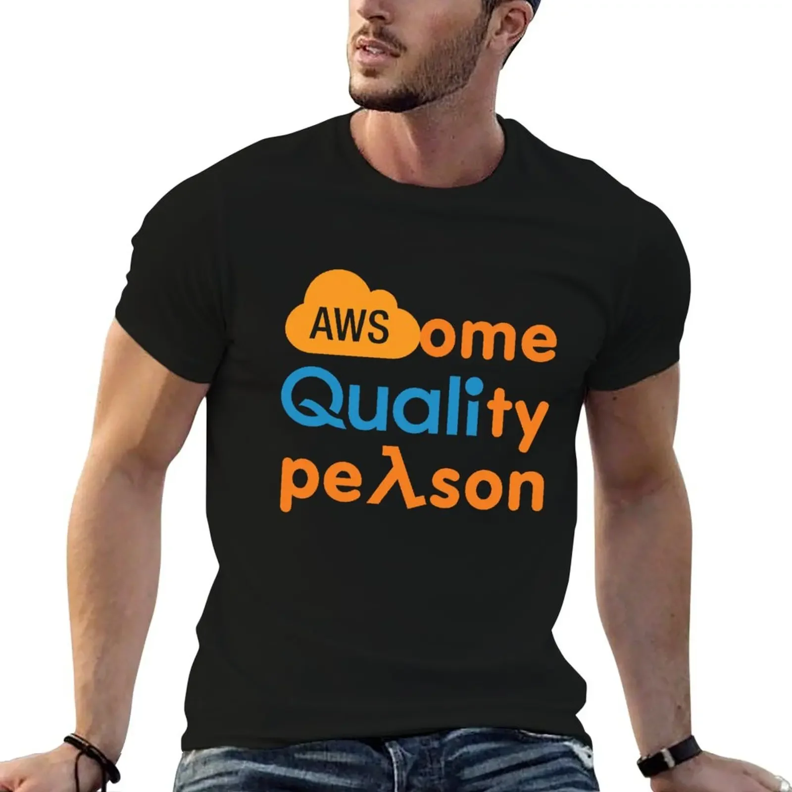 AWS - amazon web services T-Shirt anime tshirt sweat boys whites custom shirt black t shirts for men