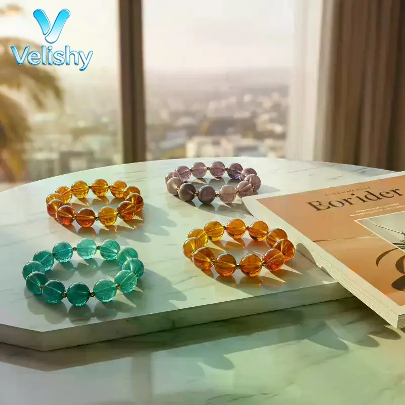Colorful Handmade Bohemian Acrylic Beaded Choker Lightweight Necklace for Women Outdoor Picnic Wear