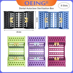 OEING 8 Slots Dental Autoclave Sterilization Box Plastic Sterilization Tray Placing Rack Tray Holder Laboratory Tool