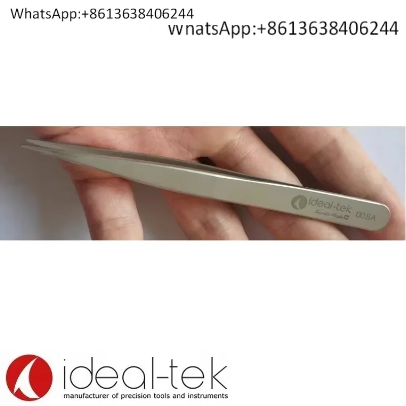 Strong type thick and hard high precision flat head tweezers 00.SA