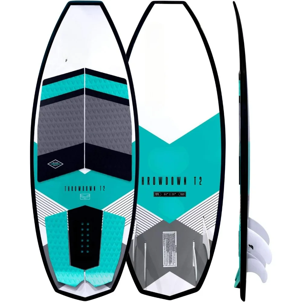 

Wakesurf Board - Length Custom Surf Style Wakesurfer, Throwdown T2 , Quad Fin Set Included