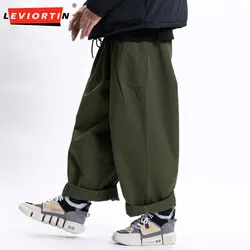 2025 Spring New Cityboy Casual Pants Japanese Loose Fashion Versatile Wide Leg Pants Solid Color Work Pants Men and Women