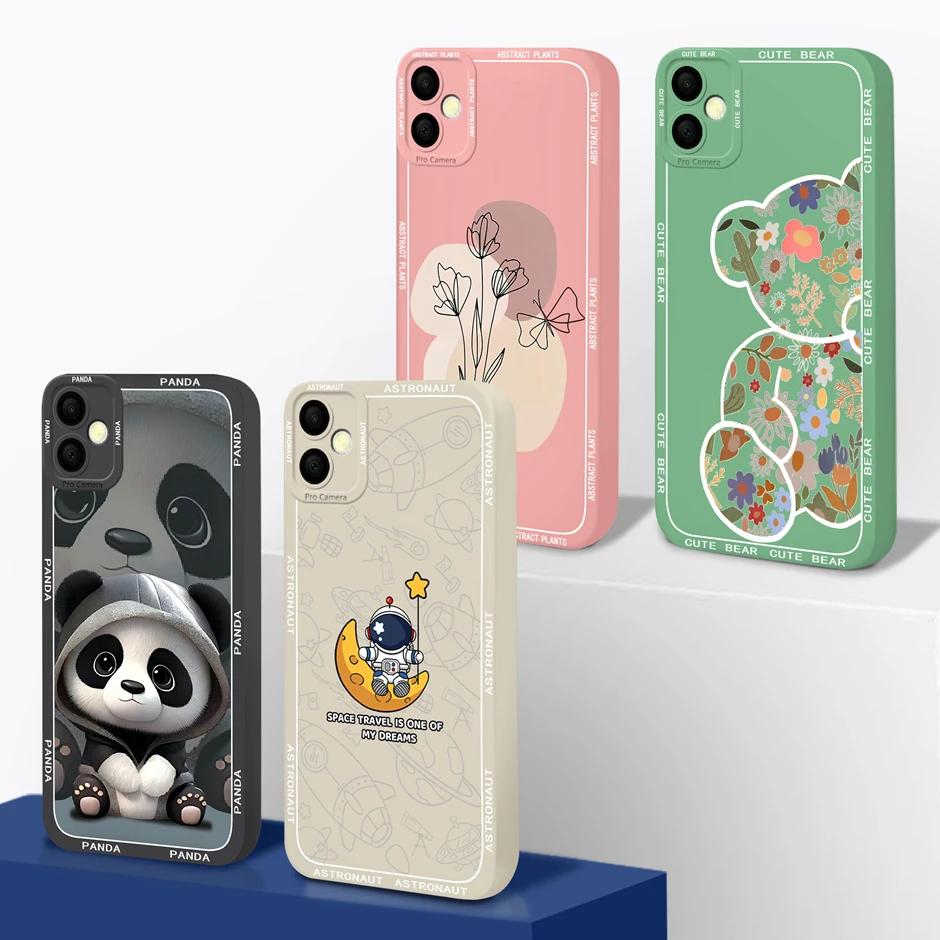 For Samsung Galaxy A05 A 05 Case Cute Panda Cartoon Style Liquid Silicone Shell For Samsung A05S A05s New Design Prevalent Funda