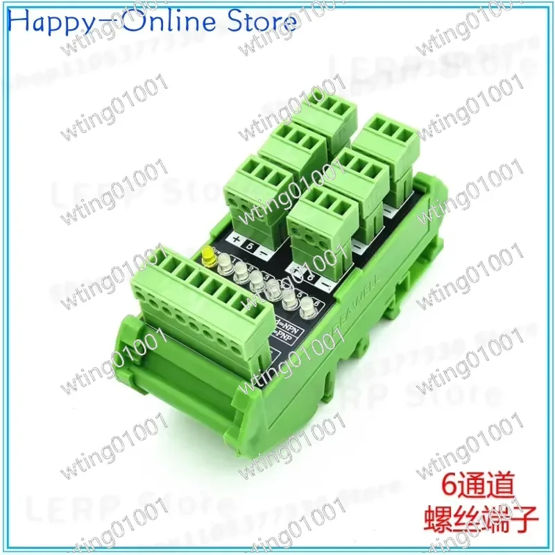 for Generic PLC Input Interface Board 4 or 6 Channel Proximity Sensor Connection Terminal Block Two Wire and Three Wire