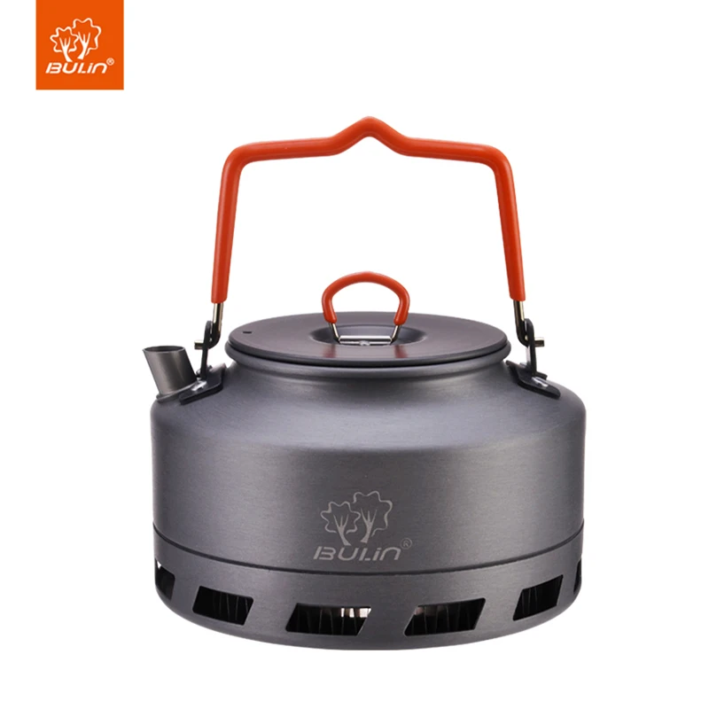 Bulin 1.1L 1.6L Outdoor Ultralight Heat-Gathering Kettle Aluminum Alloy Portable Hot Coffee Pot Teapot Cooking Cookware