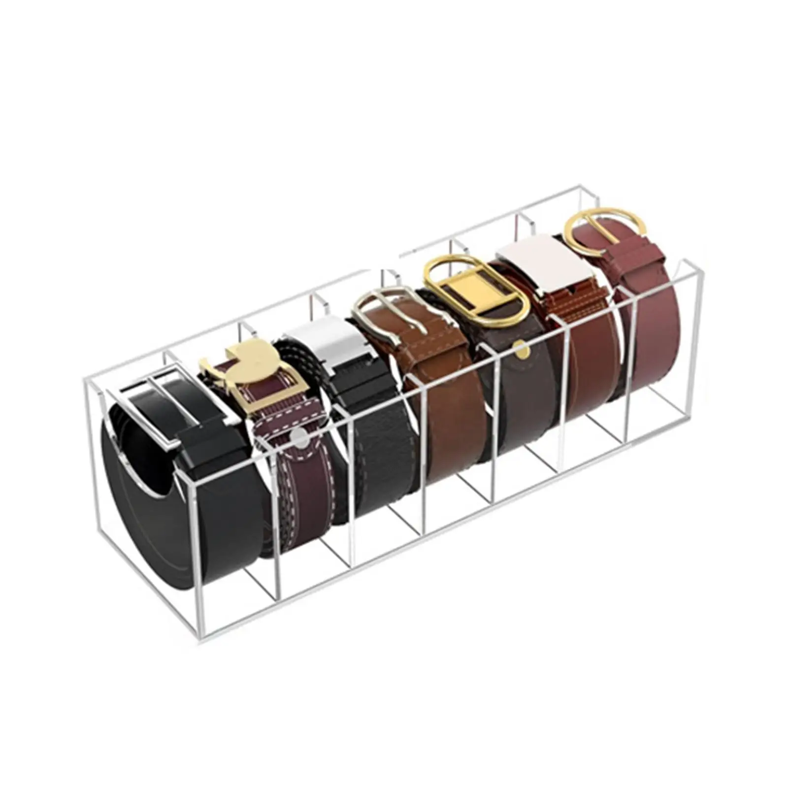 Belt Organizer Wardrobe Clear Multi Compartments for Underwear Bow Tie Cosmetics