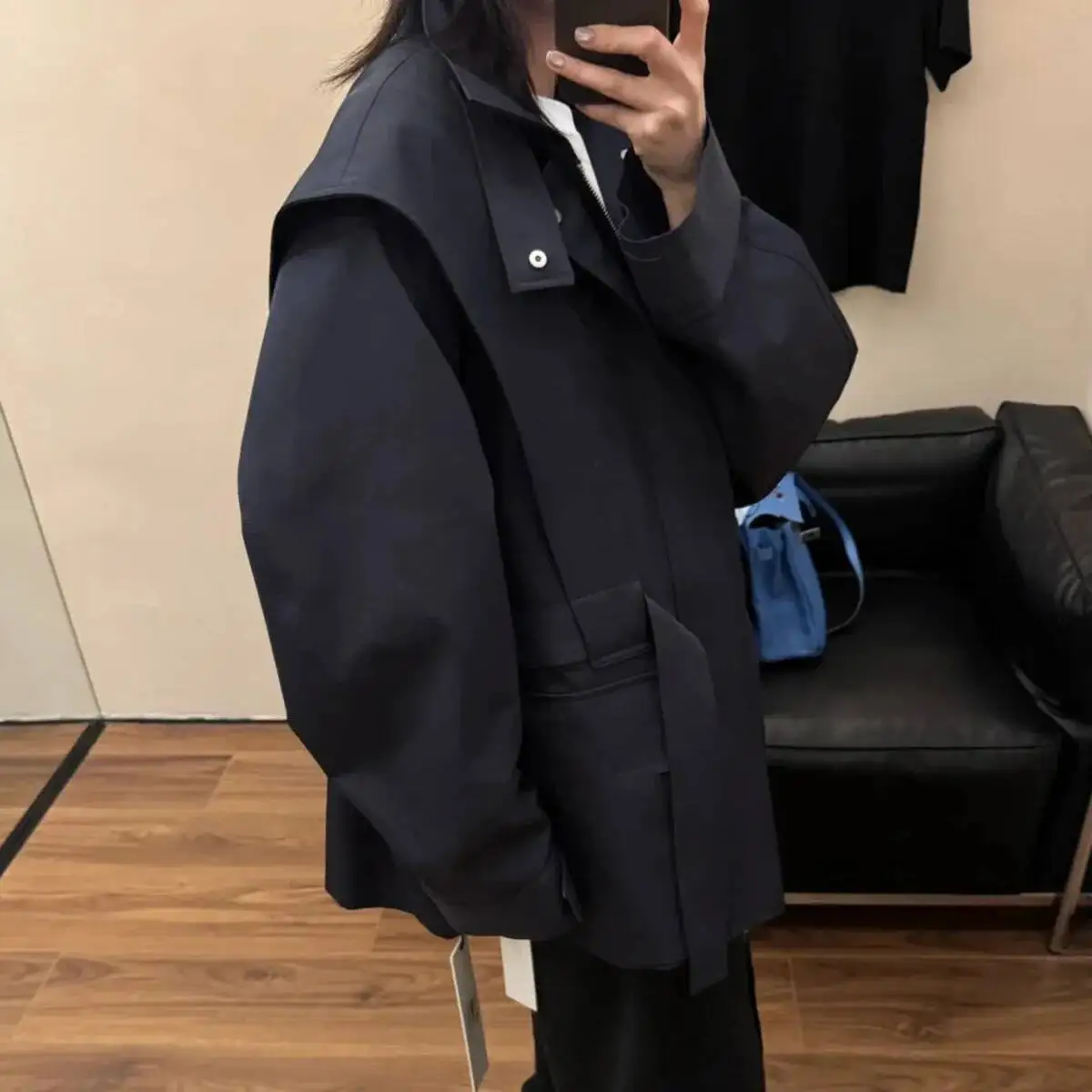 KWTX femmes Trench manteau solide col haut cravate ceinture poches à glissière nouveauté luxe Premium à la mode élégant printemps automne