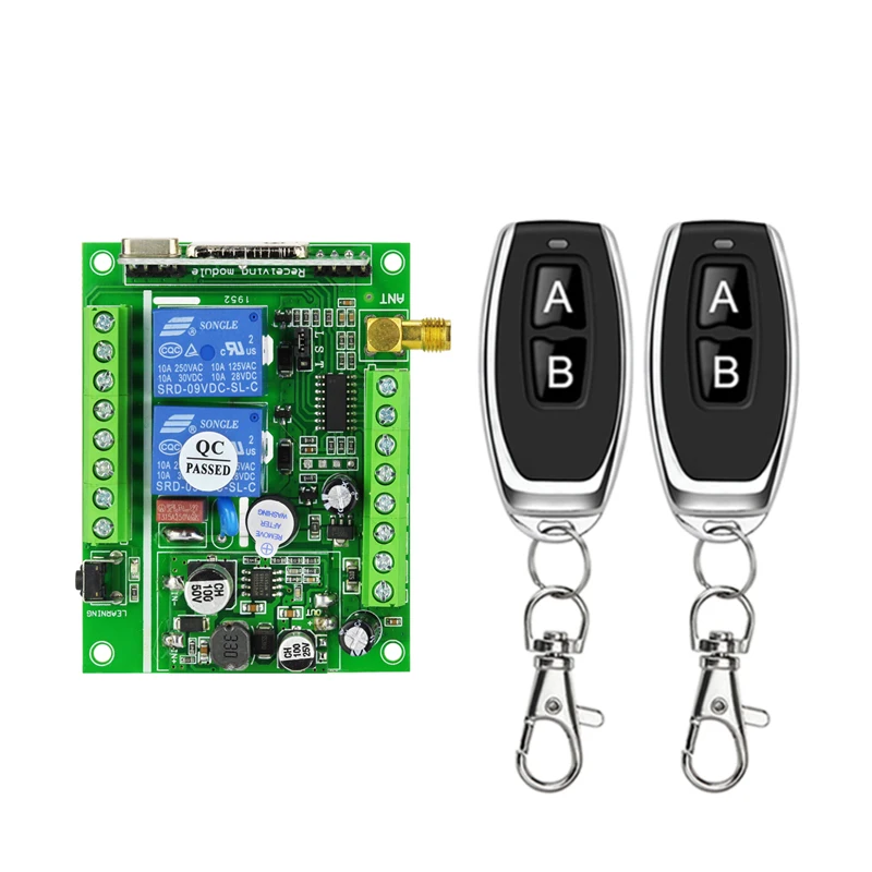 RF dc12v 24v 48v electric door/curtain/shutters motor wireless radio remote control switch  433.92mhz