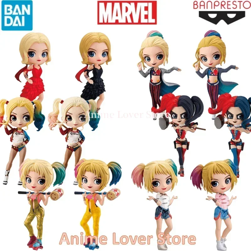 

In Stock Bandai Original Banpresto QPosket Harley Quinn MARVEL DC Anime Figures Toys Collectible Model Ornaments