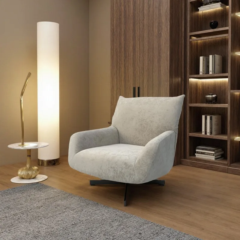 Modern Minimalist Sofa Chair Living Room Leisure Rotating Single  Designer  Simple Fabric Single