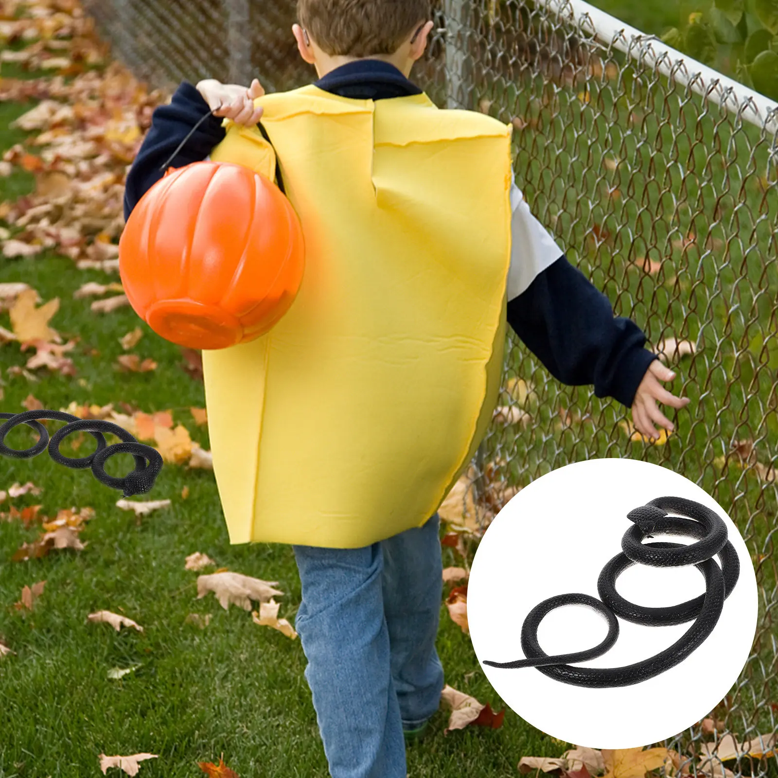 

Simulation Snake Decoration Lifelike Fake Snake Prop Prank Party Spoof Halloween Garden Yard Balcony Decor Ornament