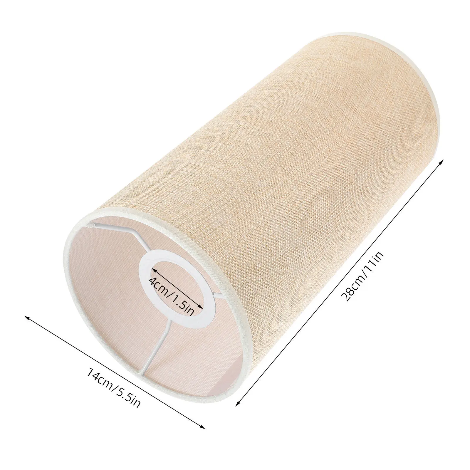 Barrel Floor Lamp Shade Cover Linen Drum Lampshade for Replacement Light Accessory Indoor Lamp Cover Small Lampshade