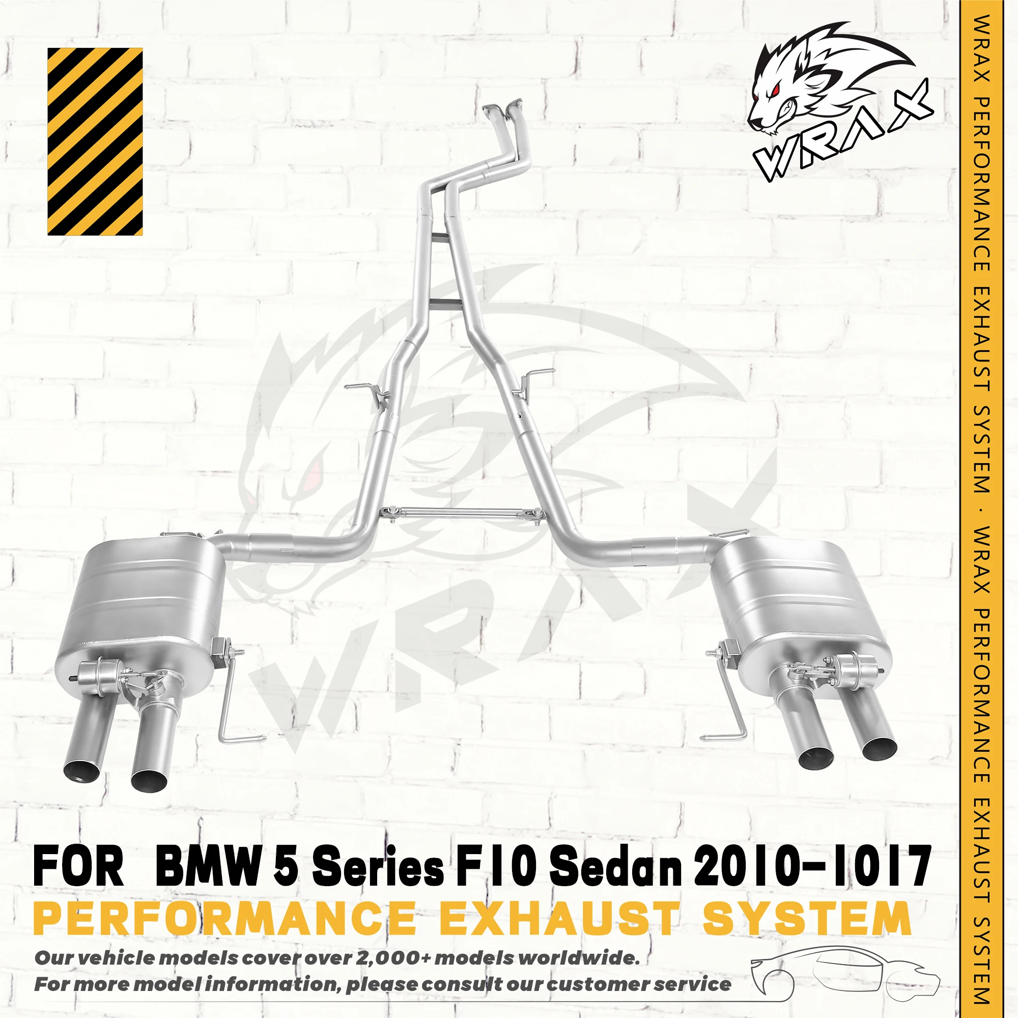 

WRAX Exhaust Modification For BMW BMW 5 Series F10 Sedan 2010-2017 Stainless steel Catback Muffler With Vacuum Valve