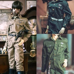 Fits 60cm BJD doll clothes Girl Boys 1/3 BJD Fashionable and handsome one-piece tooling uniform