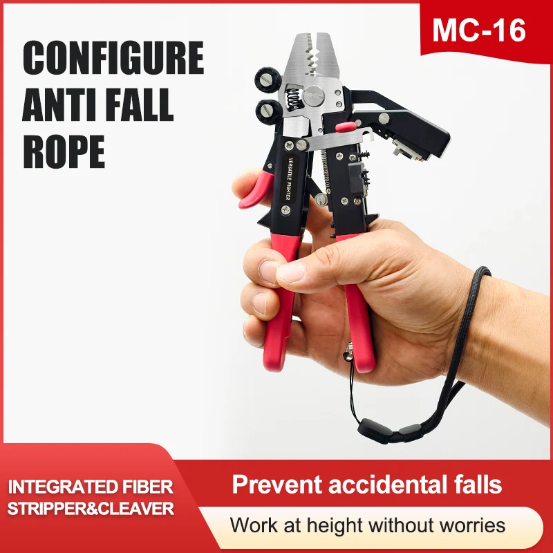 

2026 New FTTH Fiber Optic Stripper Multi-Functional Tool for FTTX One Step Cable Stripping Pliers with Cutter