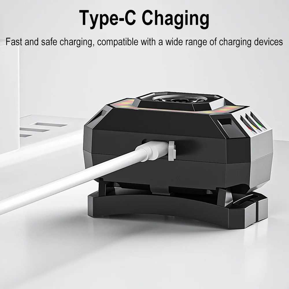 BORUiT Lampada frontale a LED con sensore di movimento con moschettone Tipo-c Faro ricaricabile Torcia frontale impermeabile Lanterna da pesca da campeggio