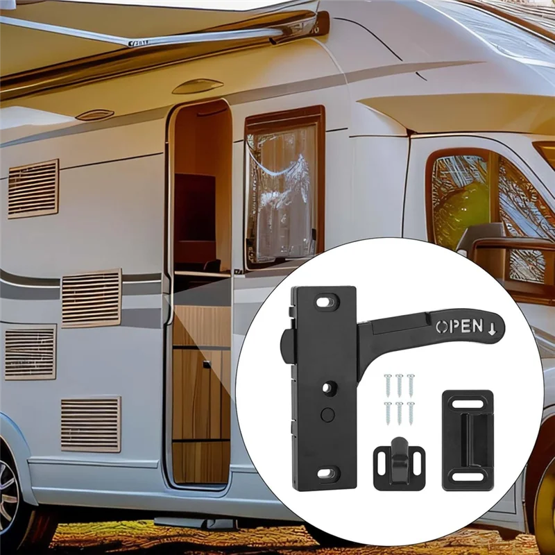 【B07R】RV للمنزل المتنقل، طقم استبدال بمقبض باب شاشة التخييم أقرب - تصميم اليد اليمنى #4