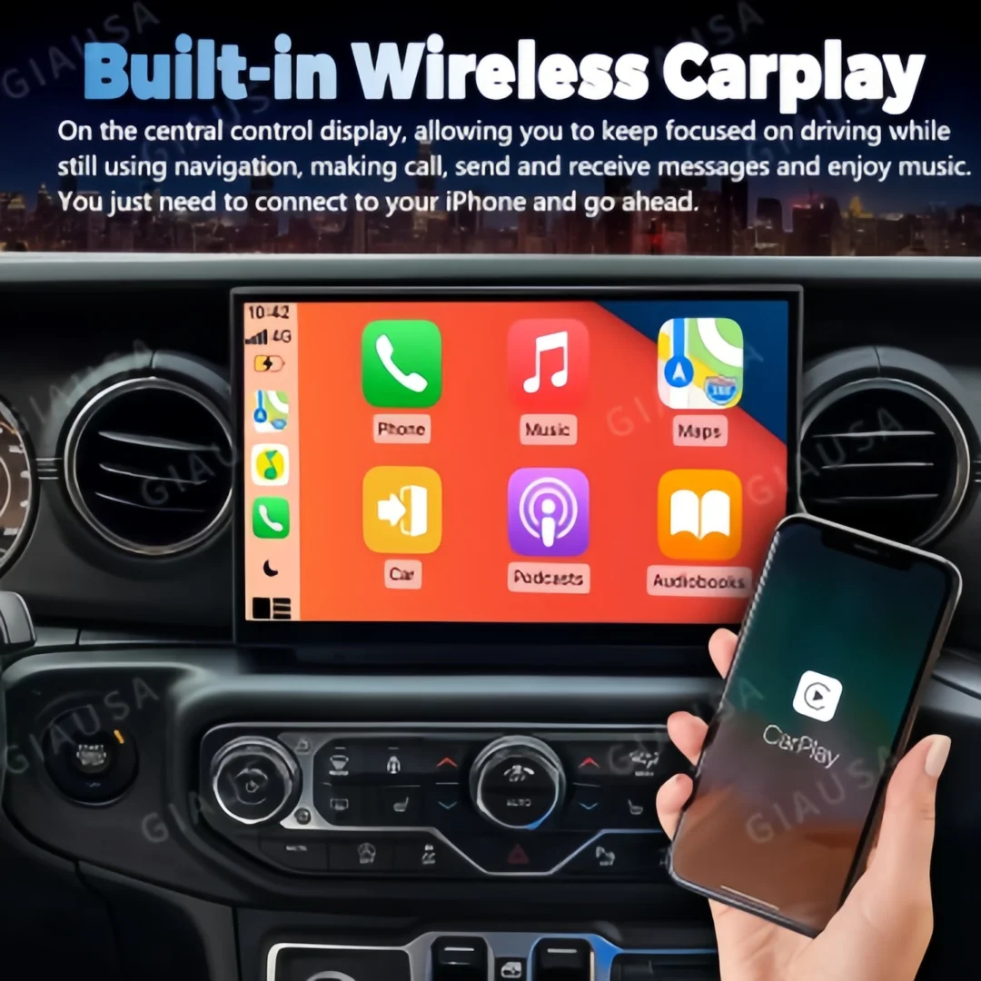 

11.8 inch For Jeep Wrangler JL 2018 2019-2021 Car Radio Multimedia Player GPS Navigation stereo Android 13 Wireless Carplay Auto