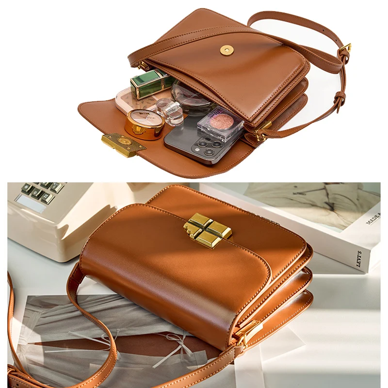 2023 New Fashion Women Shoulder Bag Lady Spring Summer Small Square Underarm Bag Female Girls High-grade Doufu Flap Messenger