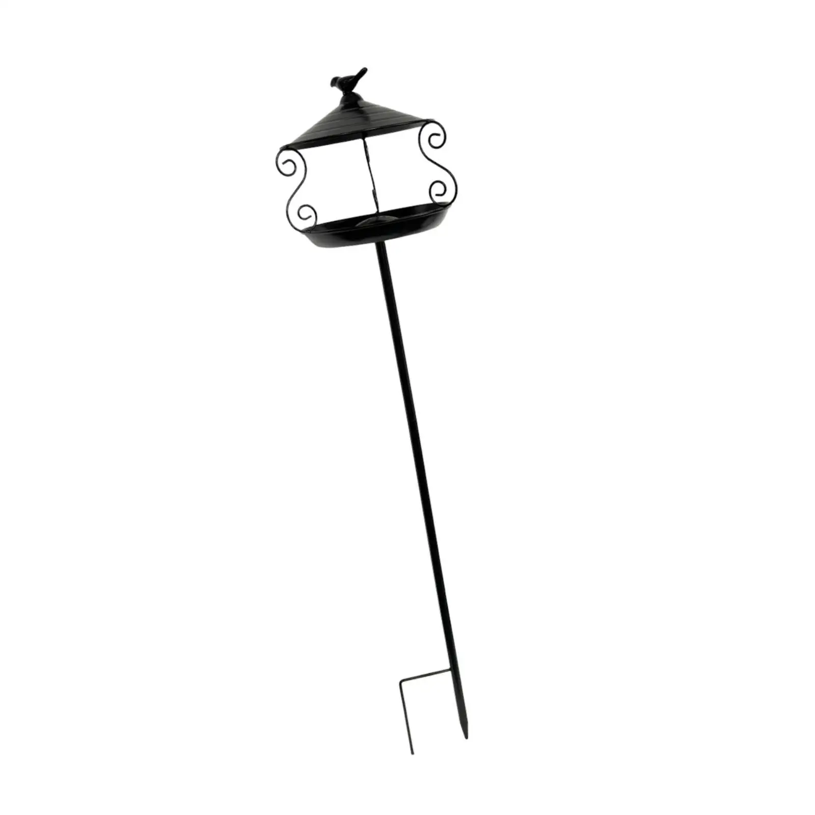 Bird Feeder with Ground Stake Heavy Duty Decorative Sturdy Standing Bird Bath Birdfeeder Bird Feeding Station for Porch Lawn