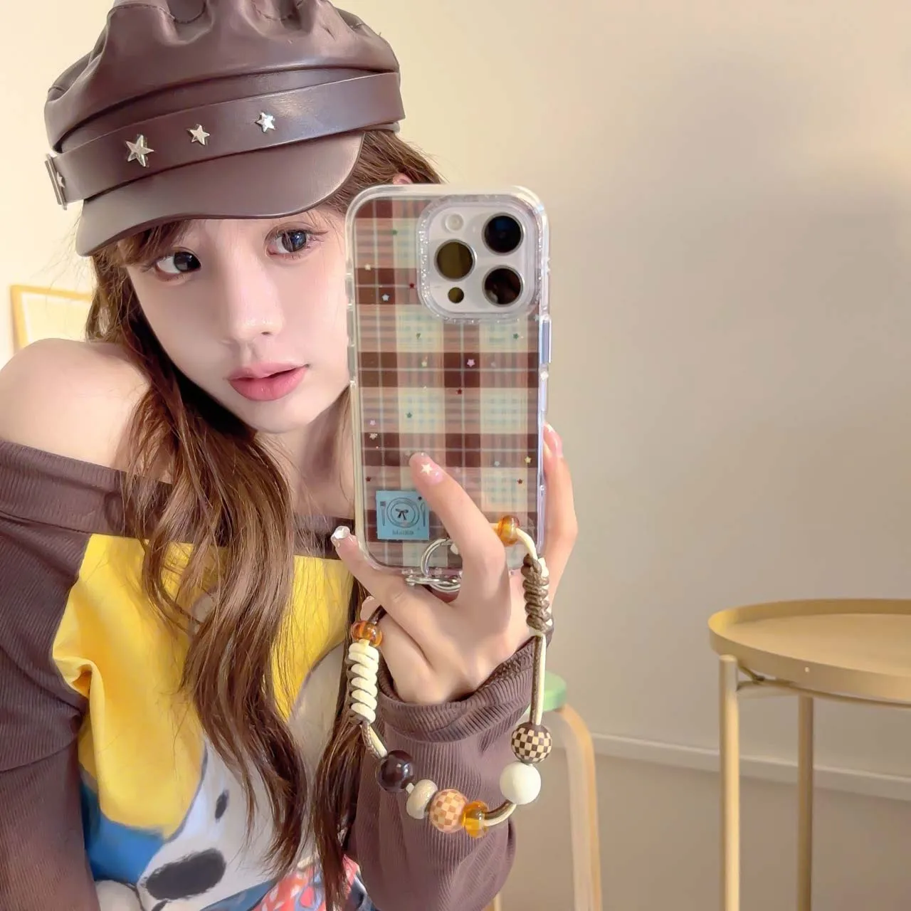 بريق ريترو تحقق شعرية imd قذيفة غطاء سوار بارد آيفون 17 برو ماكس 13 14 15 16 برو ماكس ins جراب هاتف