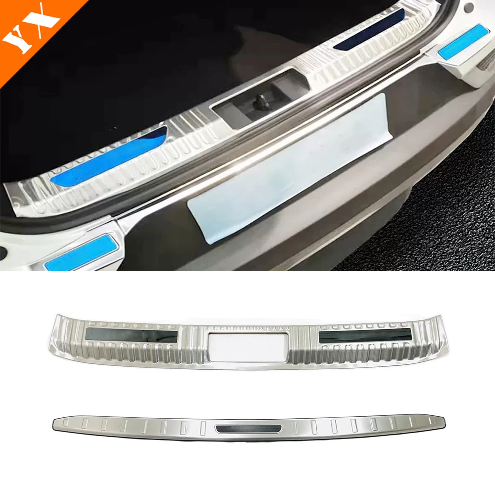 Stainless Black Silver Garnish For Renault Captur Accessories 2019-2022 Car Rear Trunk Protector Plate Anti Hit/Dust sill Cover