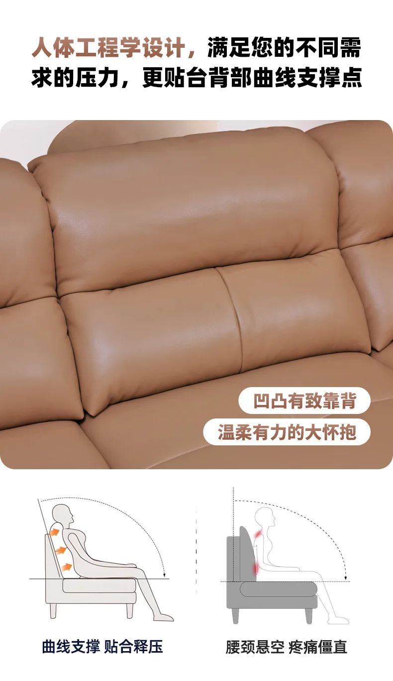 Moderno, simples, fileira reta, couro, sofá, casa, sala de estar