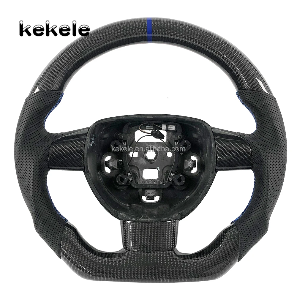 Custom Perforated Leather Carbon Fiber Steering Wheel for 2006 2012 Ford Focus MK2 RS ST Car Interior Accessories